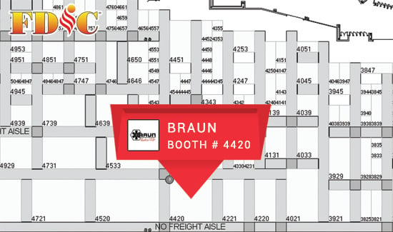 Braun Industries FDIC 2013 Booth #4420