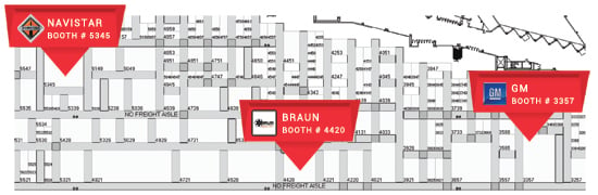 FDIC 2013 Exhibit Floor Map with Braun Models